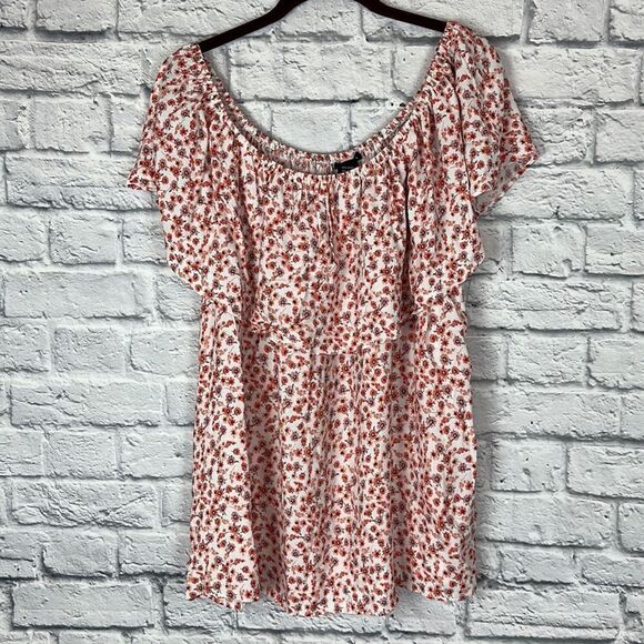 Torrid Floral Print Ruffle Top in Fields of Bloom Size 2 - Picture 1 of 6